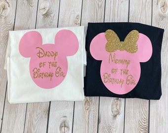 Minnie Mouse Birthday Girl Family Shirts: Mom, Dad, 1st Birthday