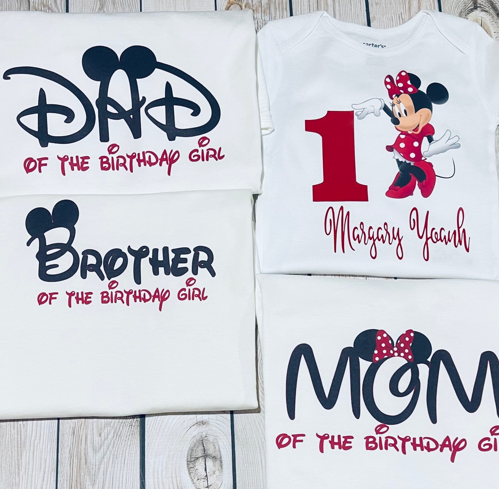 minnie mouse birthday shirts for mom and dad