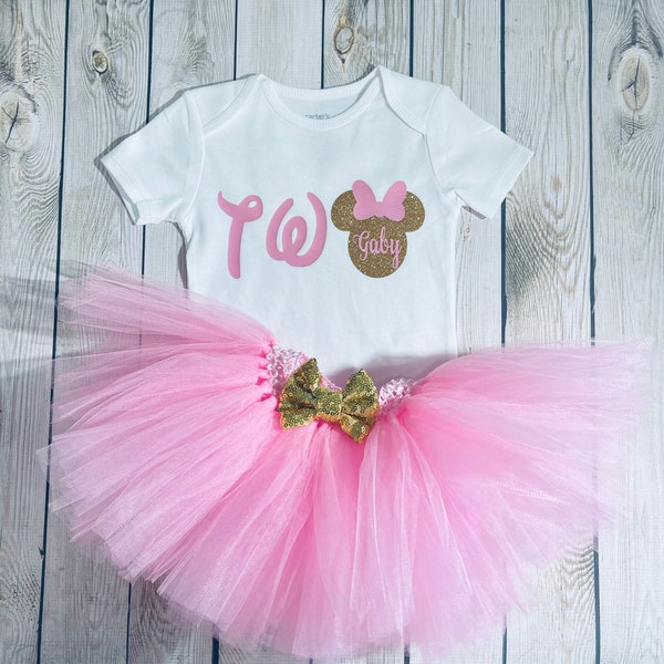 Minnie mouse 2nd birthday outfit| Minnie mouse birthday girl| Second birthday outfit| Mickey Mouse 2nd birthday girl| baby girl Minnie mouse