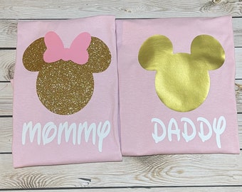 Minnie Mouse Birthday Family Shirts: Pink Matching Party Outfits