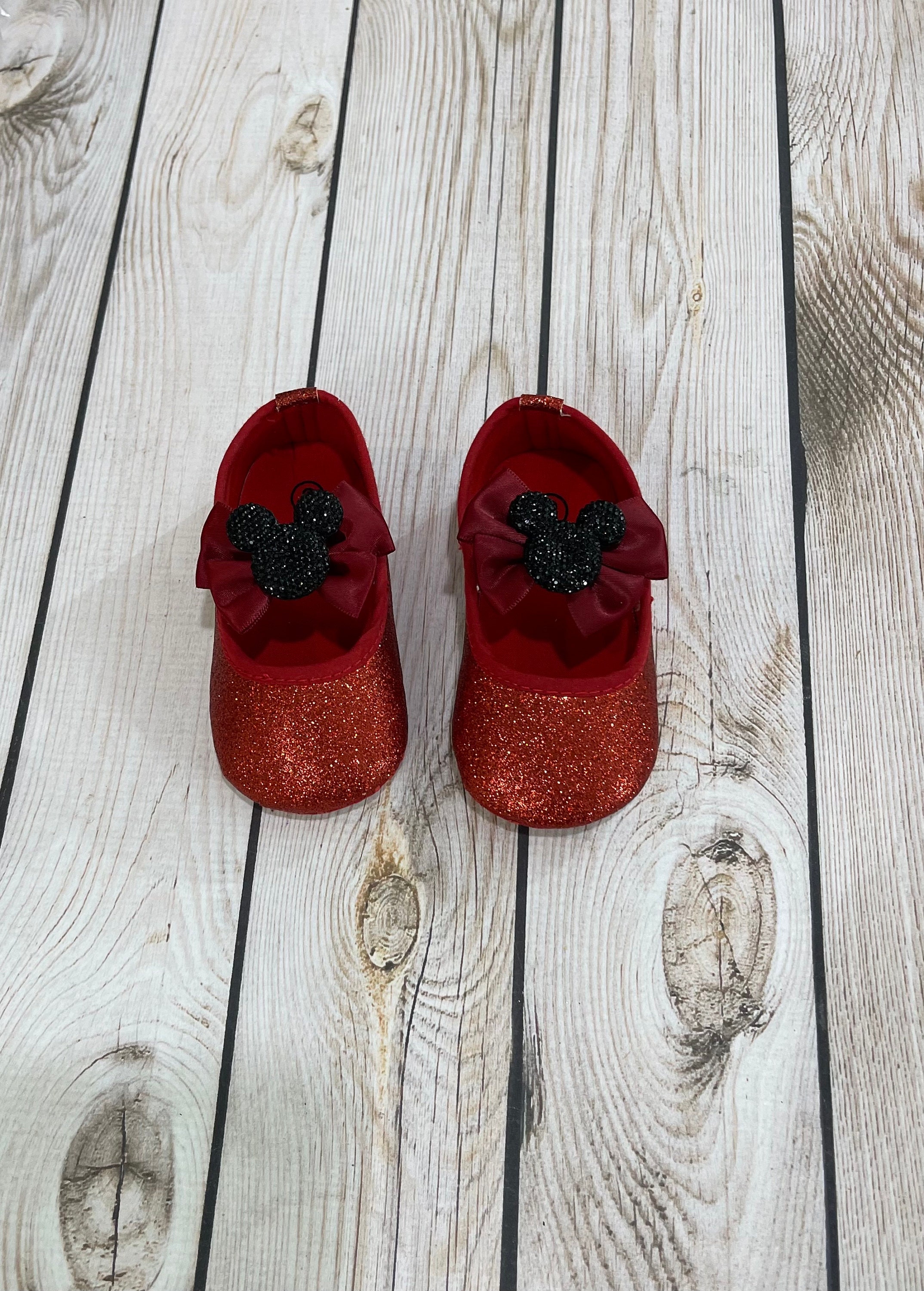 Red glitter baby girl shoes on sale