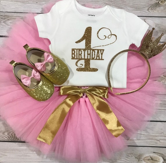 Tutu Dress Mud Pie Birthday Tutu Goldclouds First Birthday Outfit Girl: Pink Tutu, Crown, And Shoes Tutu Dress Mud Pie Birthday Tutu Goldclouds First Birthday Outfit Girl: Pink Tutu, Crown, And Shoes