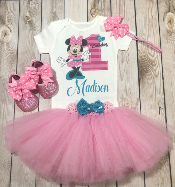 baby girl 1st birthday minnie mouse outfit