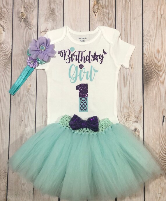 Mermaid first cheap birthday onesie