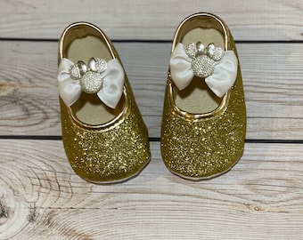 Glitter Shoes Gold Shoes For Infants Glittery Gold Baby Shoes