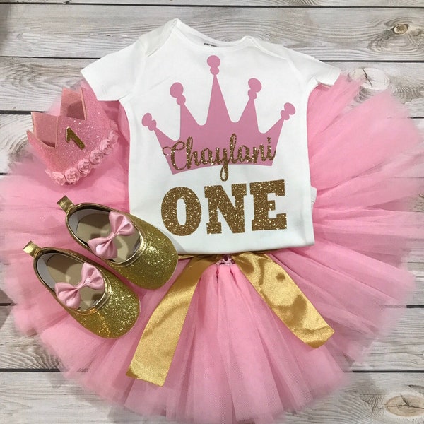 1st birthday outfit girl, Princess crown first birthday, Princess birthday outfit, first birthday shirt, princess outfit, 1st glittery shoes