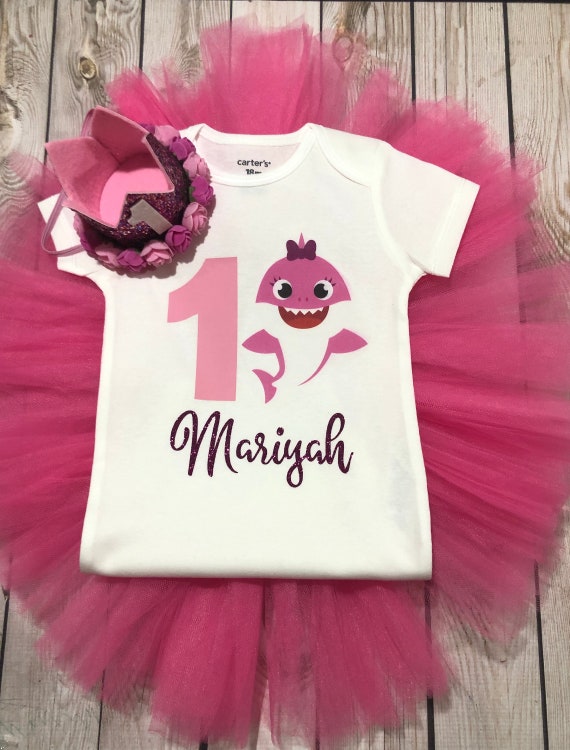 Baby Shark Birthday, Baby Shark Shirt, Baby Shark Pink, First Birthday  Outfit, Baby Shark Themed Party 