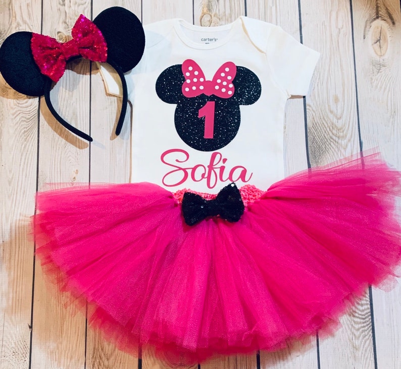 Minnie Mouse 1st birthday outfit girl Mickey Mouse outfit first birthday Minnie Mouse outfit Minnie Mouse shirt birthday outfit girl