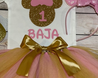 minnie mouse first birthday dress set for baby Amazon.com: Minnie Mouse Baby Costume, Official Disney Minnie Mouse Costume Onesie and Ears, Infant Size (6-12 months) : Clothing, Shoes & Jewelry