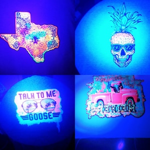 Fluorescent Glow Sublimation Transfers (Neon Colors; Glows Under Blacklight; 80&#39;s Theme)