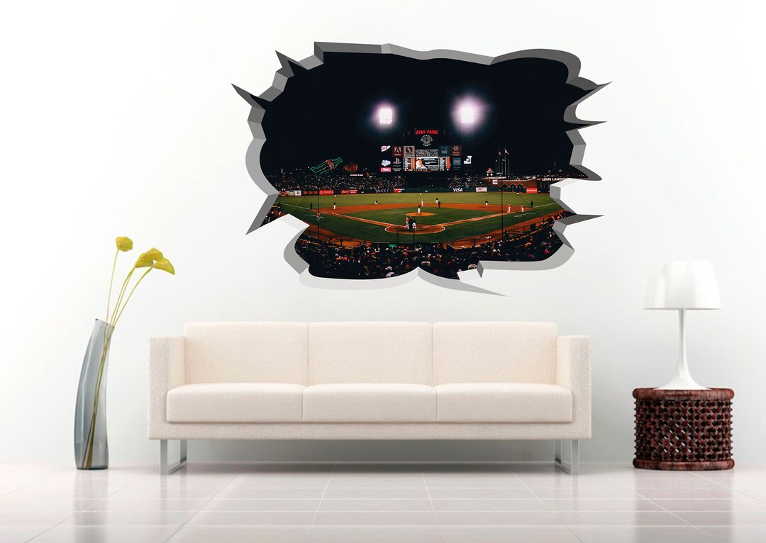 Baseball 3D Nursery Baby Boy Wall Decal Vinyl Sticker for Kids Home