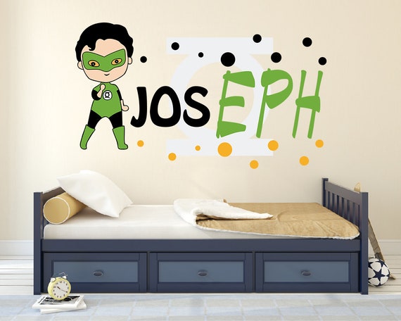 Superhero Name Decal Personalized Sticker - Superhero Name Wall Stickers Superhero Name Decal Personalized Sticker - Superhero Name Wall Stickers