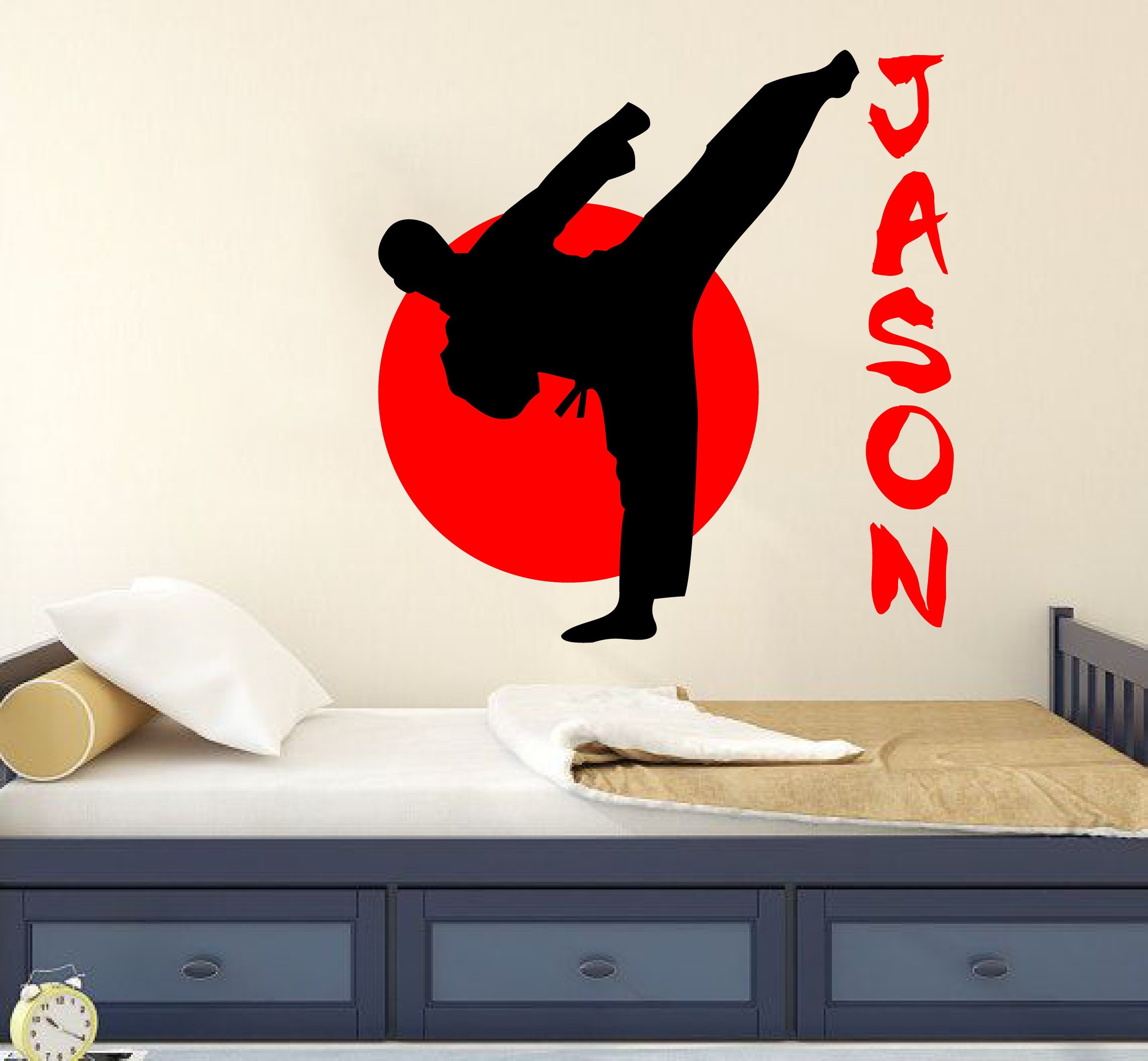 Karate Name Wall Decal Vinyl Sticker for Nursery Decor Etsy