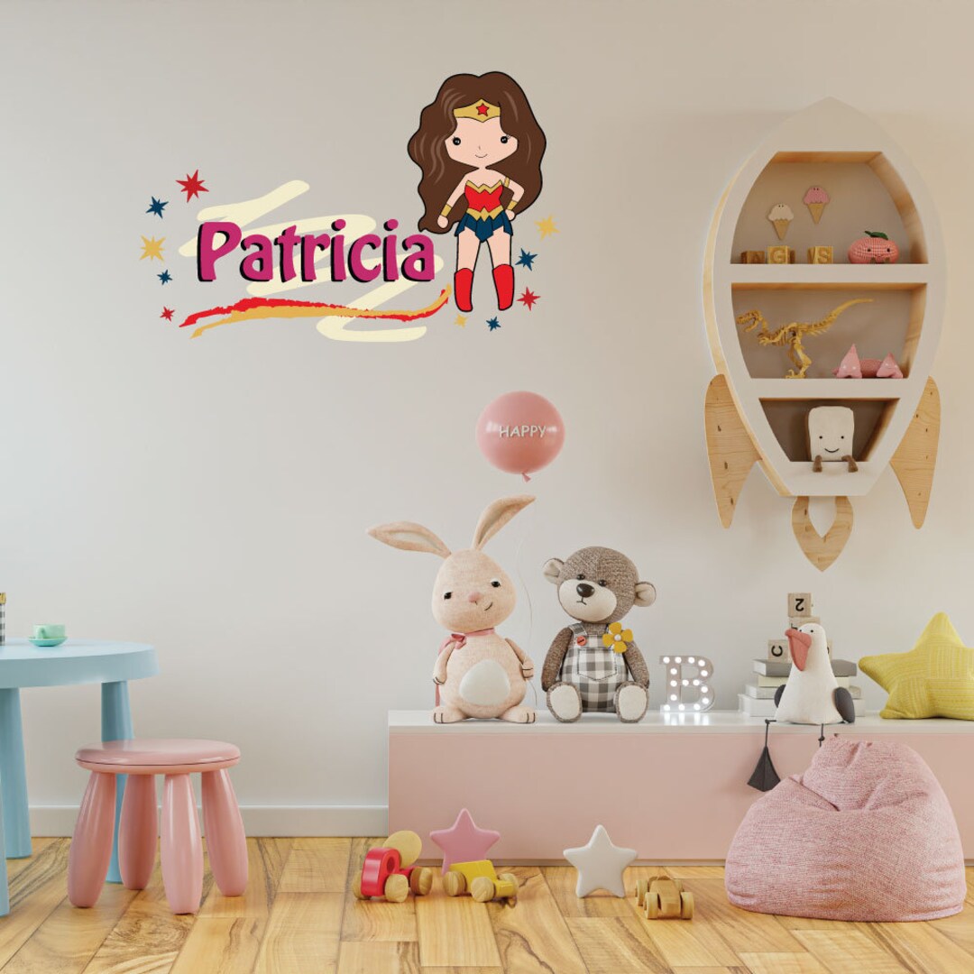 Wonder Name Decal Personalized Name Decal Name Sticker Custom Name