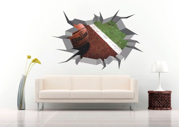 Basketball Court 3D Wall Decal Wall Sticker Removable Vinyl - Etsy