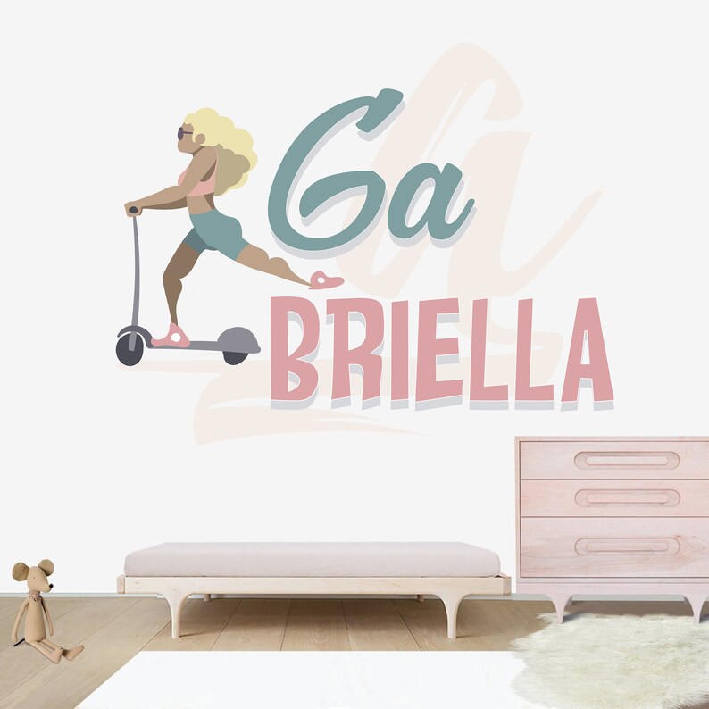 Scooter Name Decal Personalized Name Decal Name Sticker Etsy