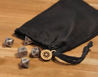 Large Dice Bag / D&D Dice Bag / Token Bag / DnD Gamepiece Bag / RPG Storage Bag