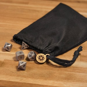Large Dice Bag / D&D Dice Bag / Token Bag / DnD Gamepiece Bag / RPG Storage Bag