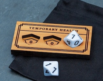 Temporary Health Tracker / D&D Temporary Health Tracker / RPG Health Tracker / Gaming HP Tracker / Hit Point Tracker