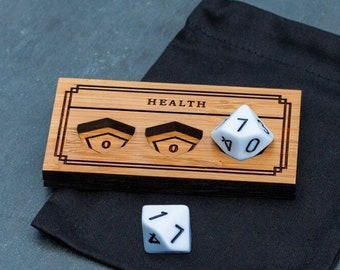 D&D Health Tracker / DnD Health Counter / RPG Health Tracker / Gaming HP Tracker / Hit Point Tracker