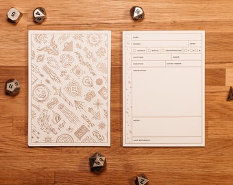 D&D Spell Cards / Spell Cards / Magic Class Spell Cards / Custom Spell Cards / RPG Spells / DnD Spell Cards