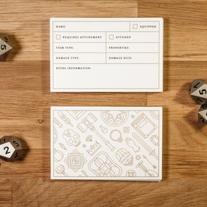 D&D-itemkaarten / Custom-itemkaarten / Custom-wapenkaart / RPG-items / DnD-itemkaarten
