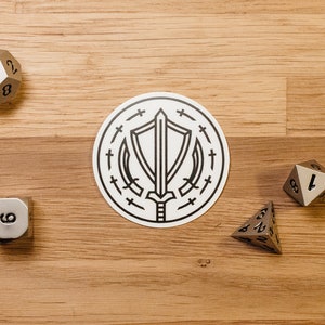 Adesivo de classe de lutador / Adesivo de lutador D&D / Adesivo de lutador RPG / Adesivo de lutador DnD / Adesivo de lutador para laptop / Ícone de lutador