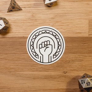Adesivo de classe de monge / Adesivo de D&D de monge / Adesivo de RPG de monge / Adesivo de DnD de monge / Adesivo de laptop de monge / Ícone de monge