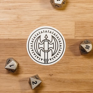 Adesivo de classe bárbaro / Adesivo de D&D bárbaro / Adesivo de RPG bárbaro / Adesivo de DnD bárbaro / Adesivo de laptop bárbaro / Ícone bárbaro