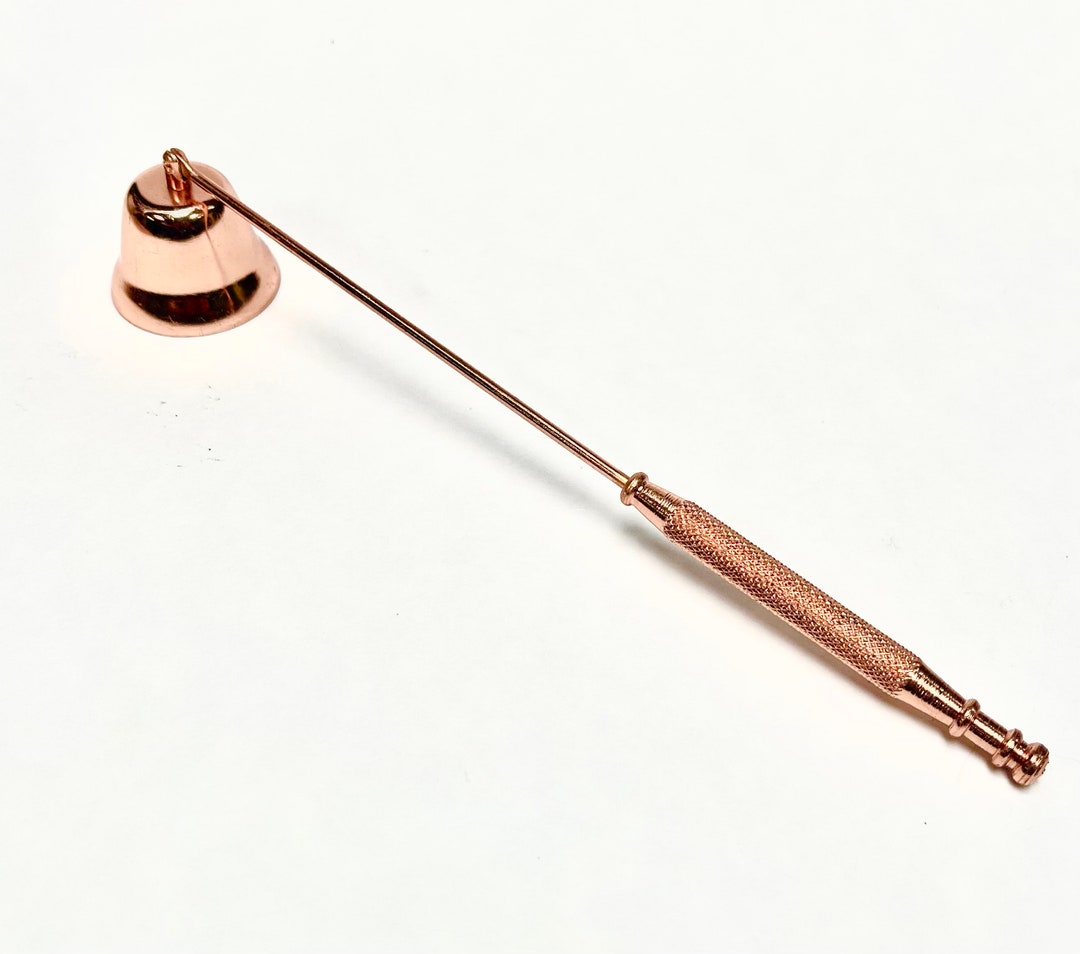 Rose Gold Candle Snuffer With Long Handle, Stainless Steel Wick Flame