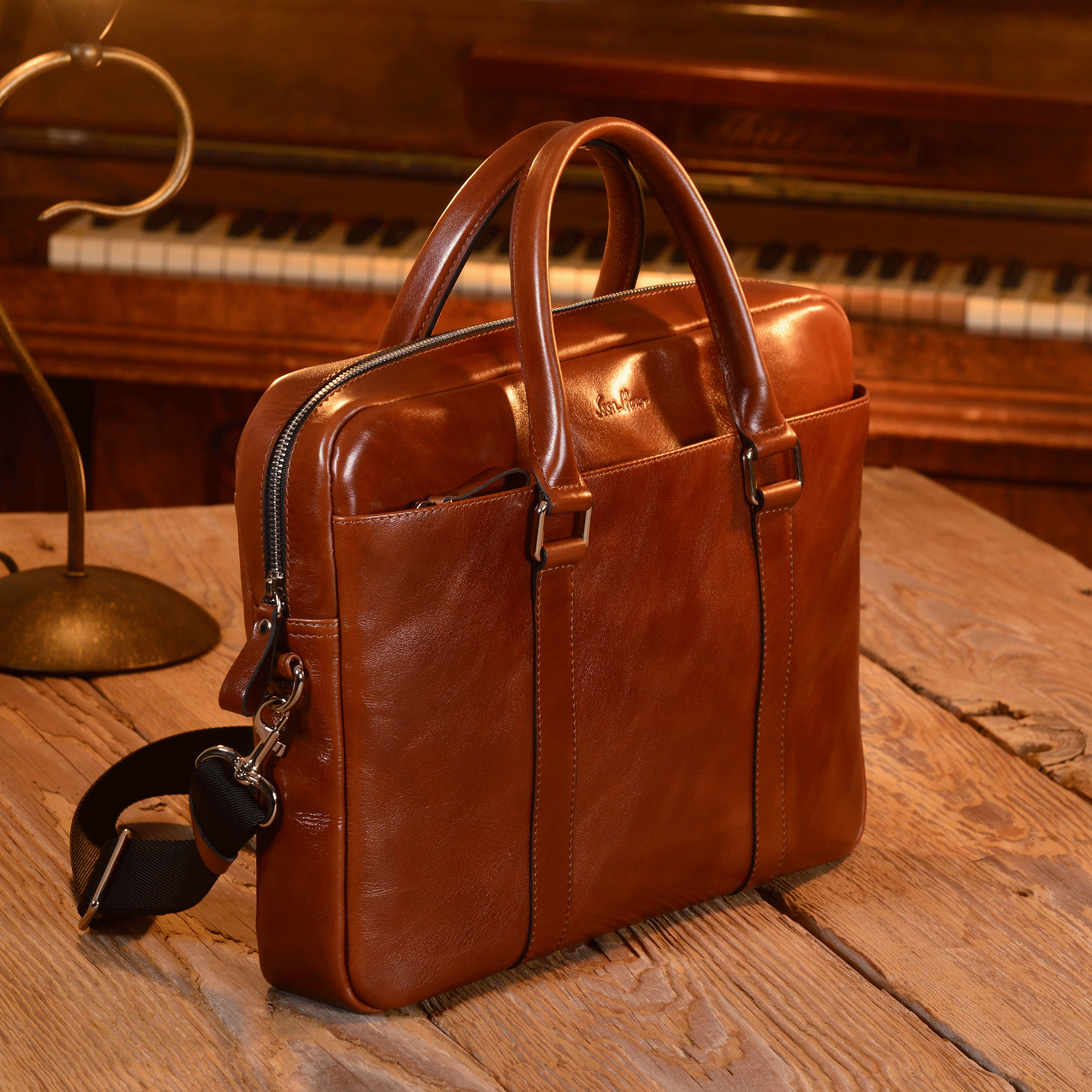 Leather briefcase men urban bag Lawyer briefcase Brown leather Etsy