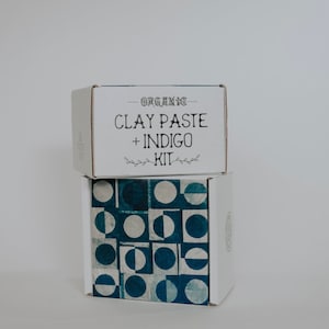 Natural Indigo Dye Kit: Organic Clay Paste Resist for Fabric