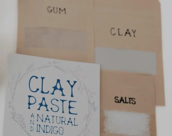 Indigo Dye Clay Paste Resist Kit: Natural Ingredients