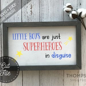 SVG DXF PNG Fichiers coupés, Super-héros dans le déguisement Svg, Kids Cut Files, Farmhouse Sign Cut File, Fichier Cricut