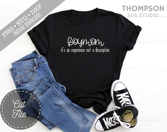 Boymom svg, Shirt Cut File, Funny Mom Shirt Svg, Cameo File, Cricut File, SVG DXF PNG Cut Files