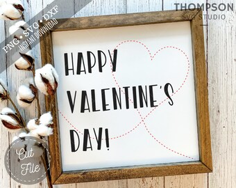 Archivo SVG de corte de letrero de granja de San Valentín (descarga digital)