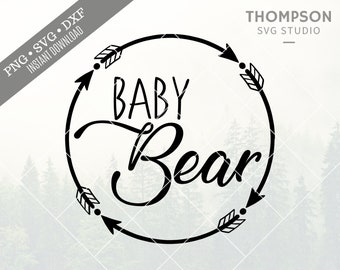 SVG DXF PNG Archivos de corte, Oso Svg Archivo de corte, Bebé señal de habitación Svg, Archivos de corte para niños, Archivo de corte de ducha de bebé, Archivo Cricut