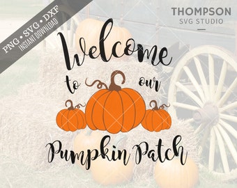 SVG PNG DXF archivos de corte, calabaza parche otoño Svg, rustic fall sign Cut File, Farmhouse Sign Cut File, Cricut File