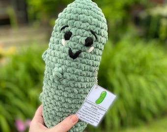 Emotional Support Pickle Crocheted Snuggie w/Bonus Small Pickle