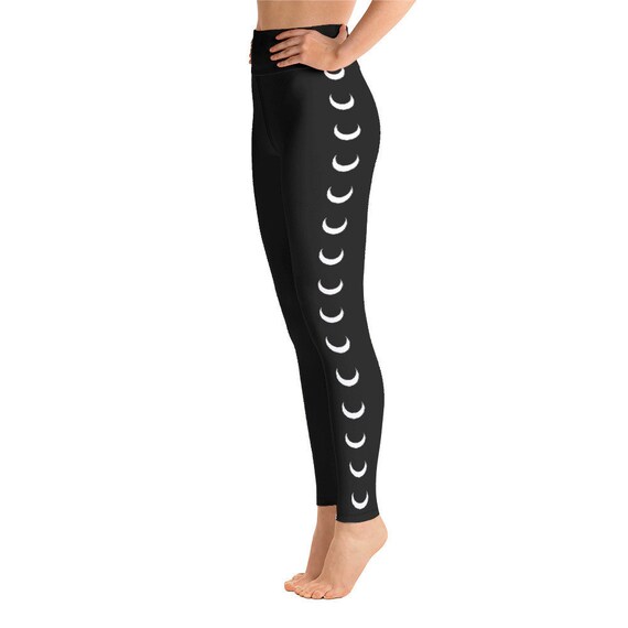 Moon Yoga Leggings Witch Crescent Moon Leggings Gothic Clothing