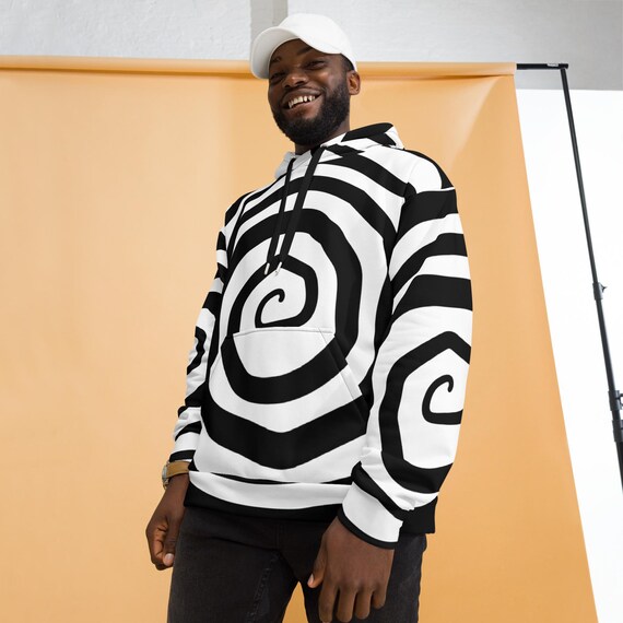 Beetlejuice Adult Unisex Black Spiral Hoodie Beetlejuice Adult Unisex Black Spiral Hoodie