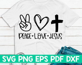 Download Peace Love And Jesus Etsy