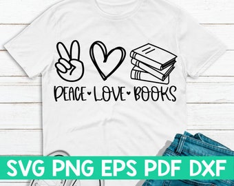 Download Peace Love Books Etsy