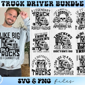 Pacote SVG de motorista de caminhão, camiseta de motorista de caminhão svg, pai caminhoneiro engraçado svg, caminhoneiro svg, homens de verdade dirigem caminhões svg