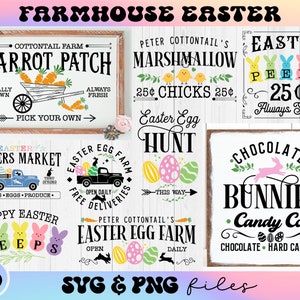 Ferme Pâques SVG Bundle, Pâques Bundle svg, svg Joyeuses Pâques, Cottontails Easter Egg Farm svg, Pâques Farmers Market svg