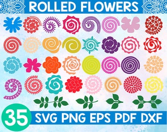 Rolled flower svg,Rolled paper flower svg,Paper flower svg,Paper flowers svg,Flower paper templates,Flower cut file