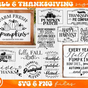 Fall Sign svg Bundle, Rustic Fall svg Signs, Thanksgiving sign svg, Farmhouse Autumn sign svg, Welcome to our Pumpkin Patch svg