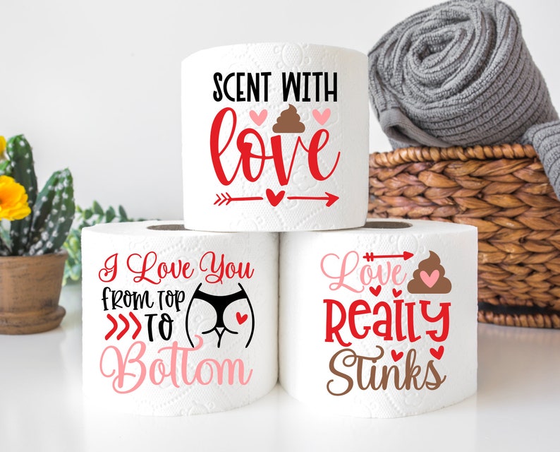 Valentine Toilet Paper Svgvalentine's Day Toilet Paper Etsy