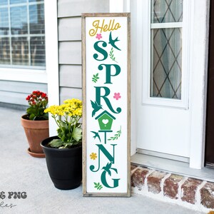 Easter Porch Sign SVG Bundle Svg, Spring Front Door Signs Svg, Vertical ...