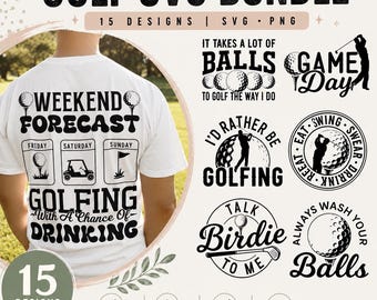 Paquete de archivos SVG de golf, SVG de golf, SVG de camisa de golf, SVG de cita de golf, SVG divertido de golf, SVG para amantes del golf, SVG del Día del Padre